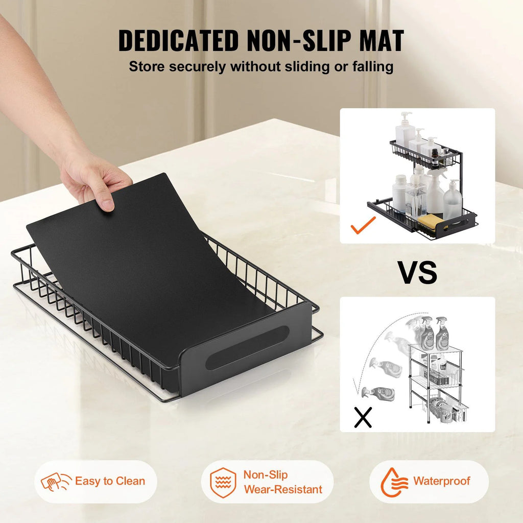 2-Tier Pull Out Cabinet Organizer X823