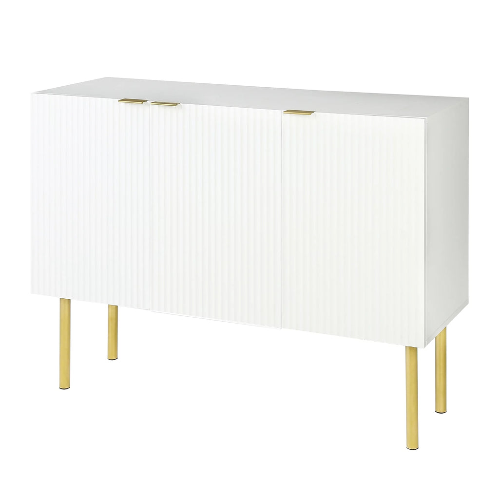 White Wood Buffet Cabinet with Storage S2022