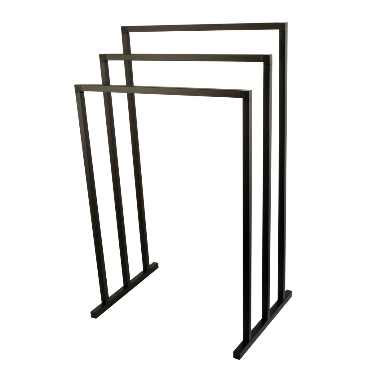3-Tier Steel Towel Rack Matte Black O1560