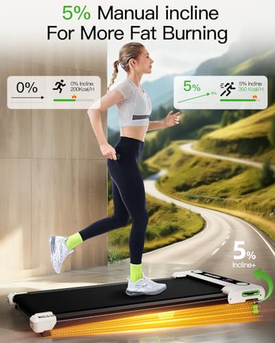 2.5 HP Under Desk Treadmill with Remote Control and LED Display K96131