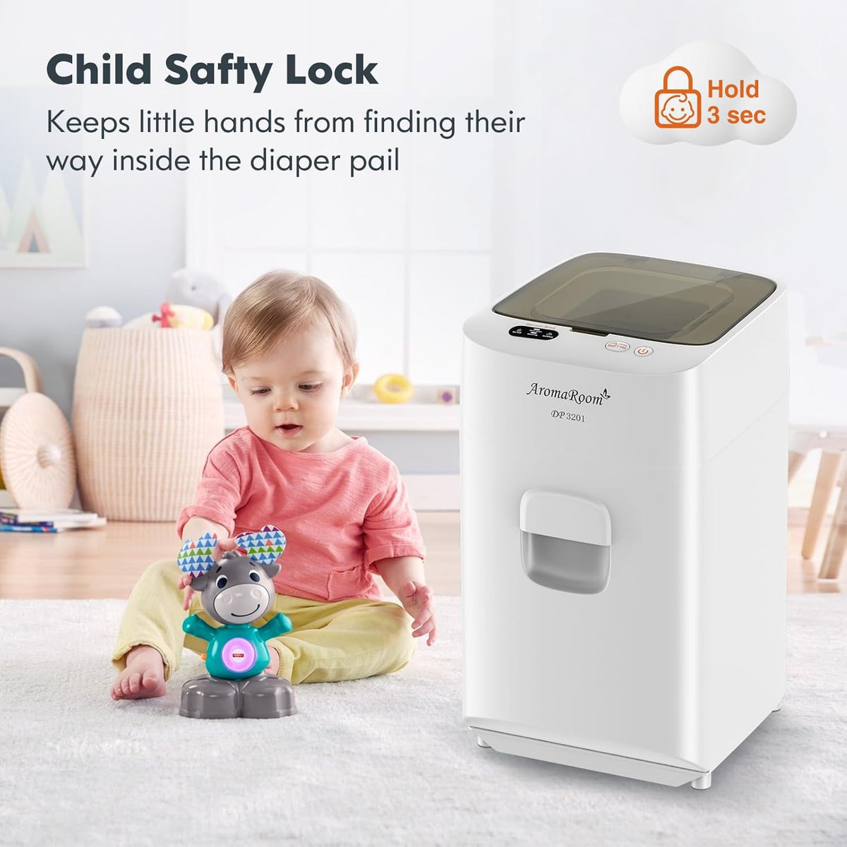 Diaper Pail Odor-Locking Individually Sealed Baby Diaper Pail Smart Trash Can Full-Automatic Packing Self-Changing C687