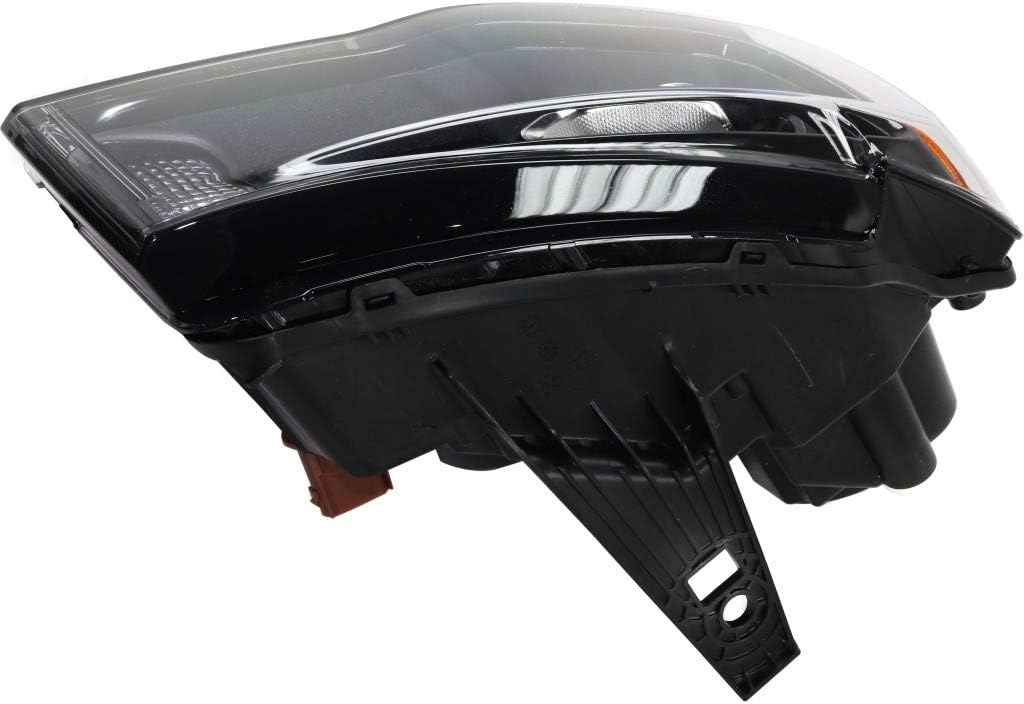 Jeep Grand Cherokee Passenger Side Black Bezel Halogen Headlight Assembly C186016