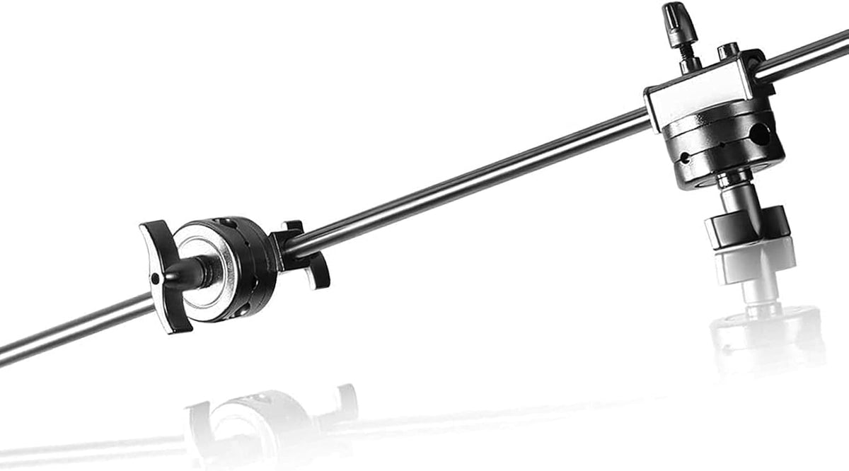 100% Stainless Steel Heavy Duty C Stand with Boom Arm, 2 Grip Head F24093