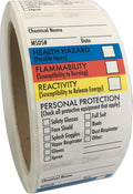 SDS Stickers, 1.5”x2.5”, Roll of 250, Self Adhesive E17756