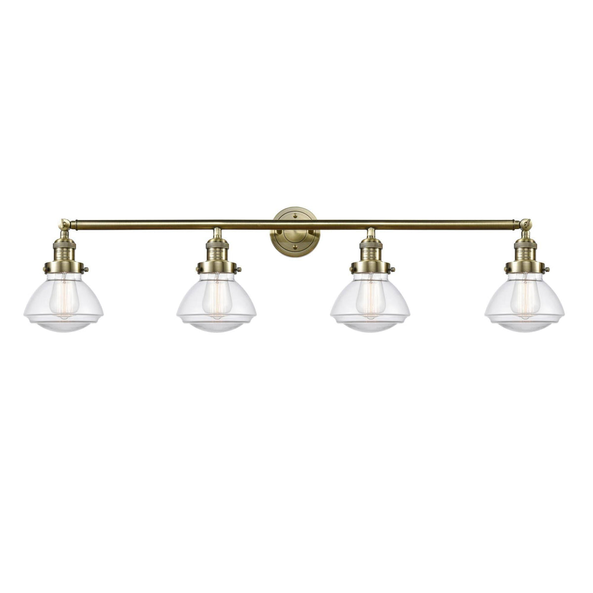 3-Light Vanity Light Matte White Brushed Brass B3284