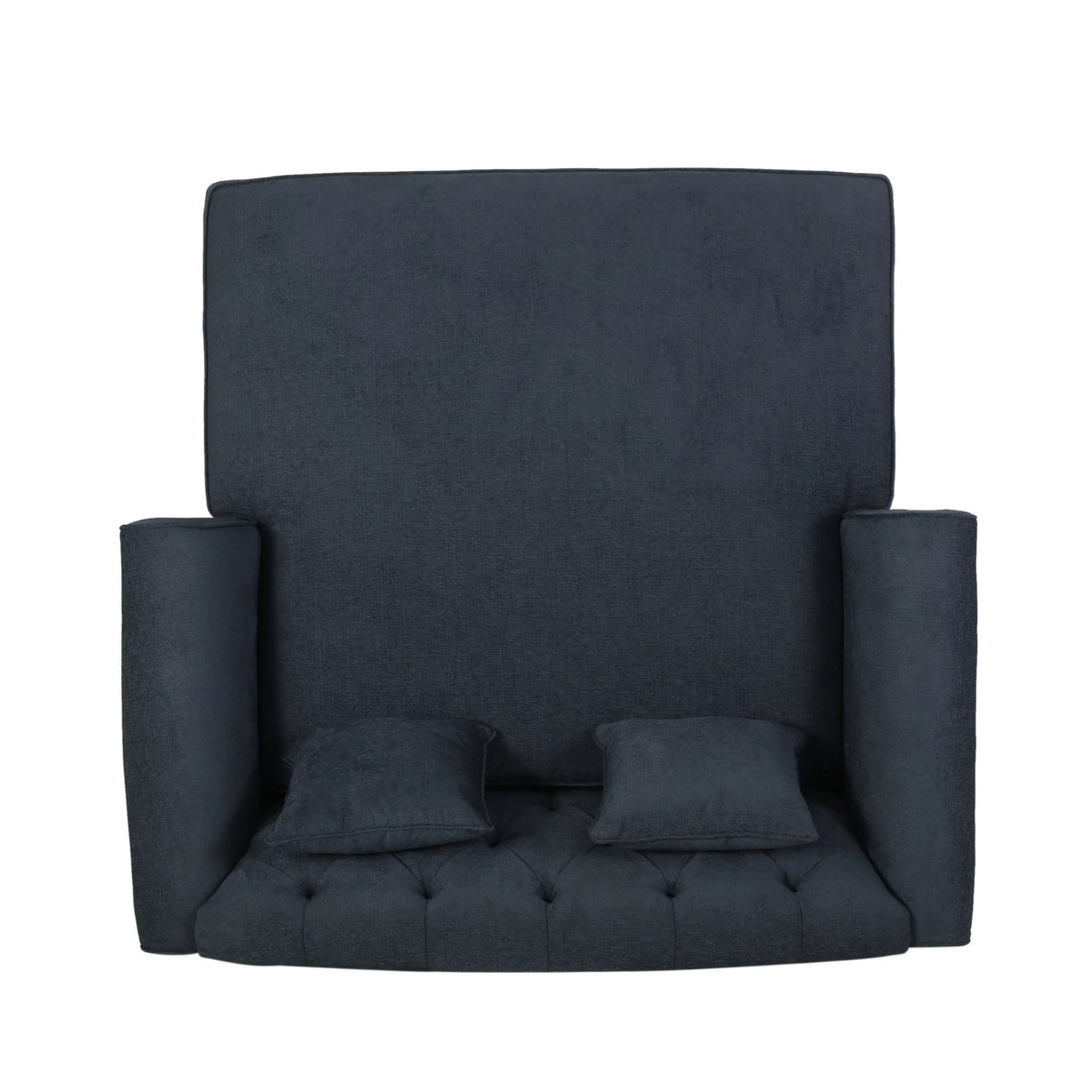 Charcoal Fabric Tufted Chaise Lounge F9954