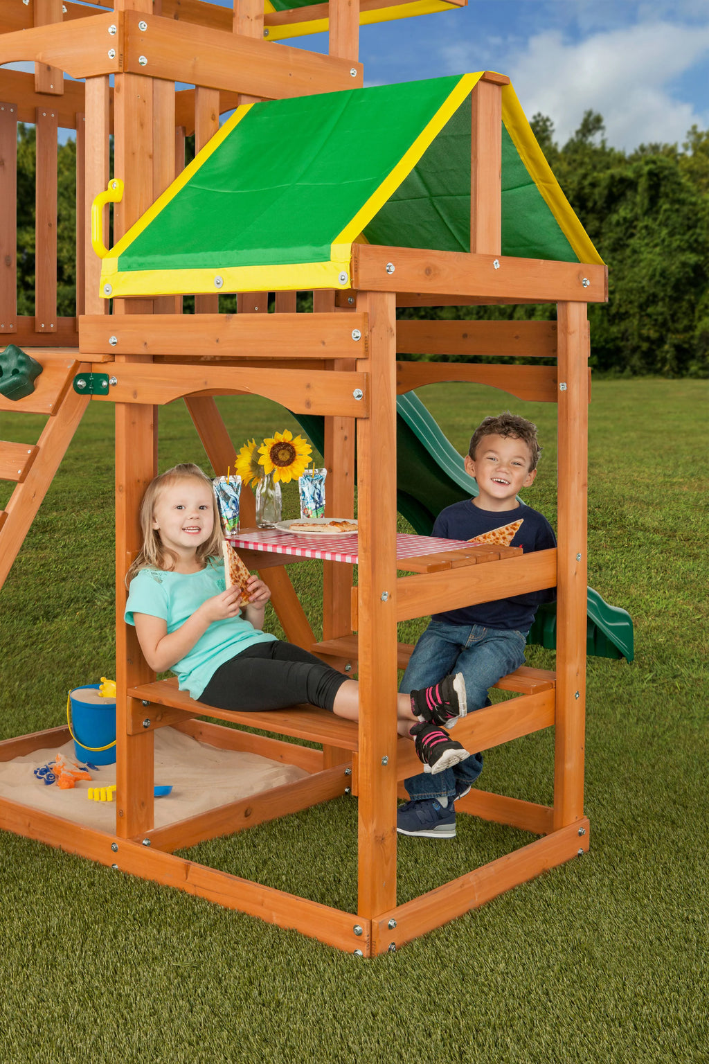 Wooden Swing Playset Q51801