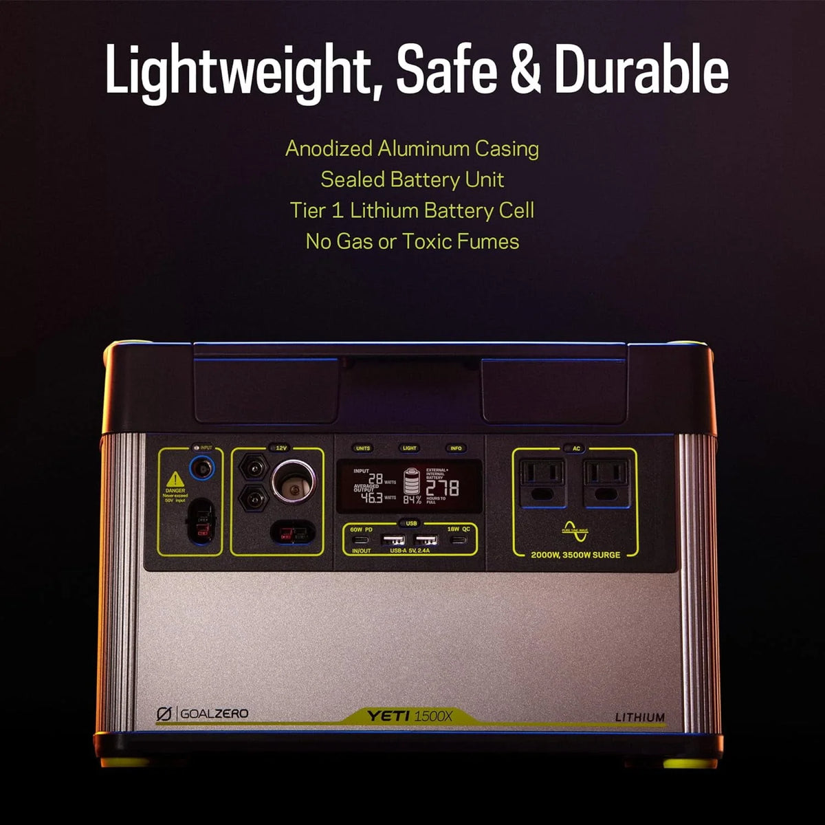 Portable Power Station 1516Wh Lithium Battery 2000 Watt E95544