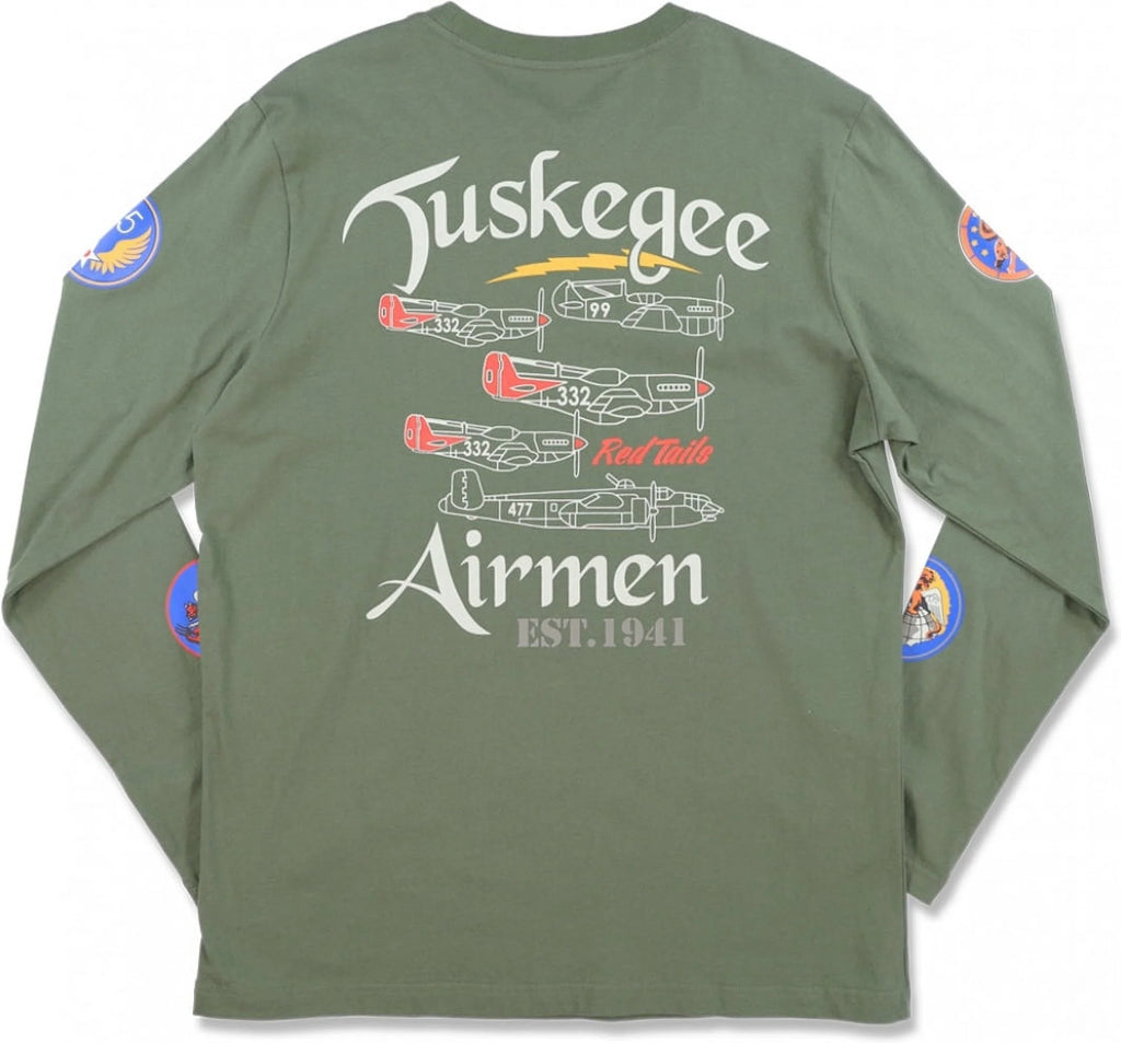 Mens Long Sleeve Tee Green M X253