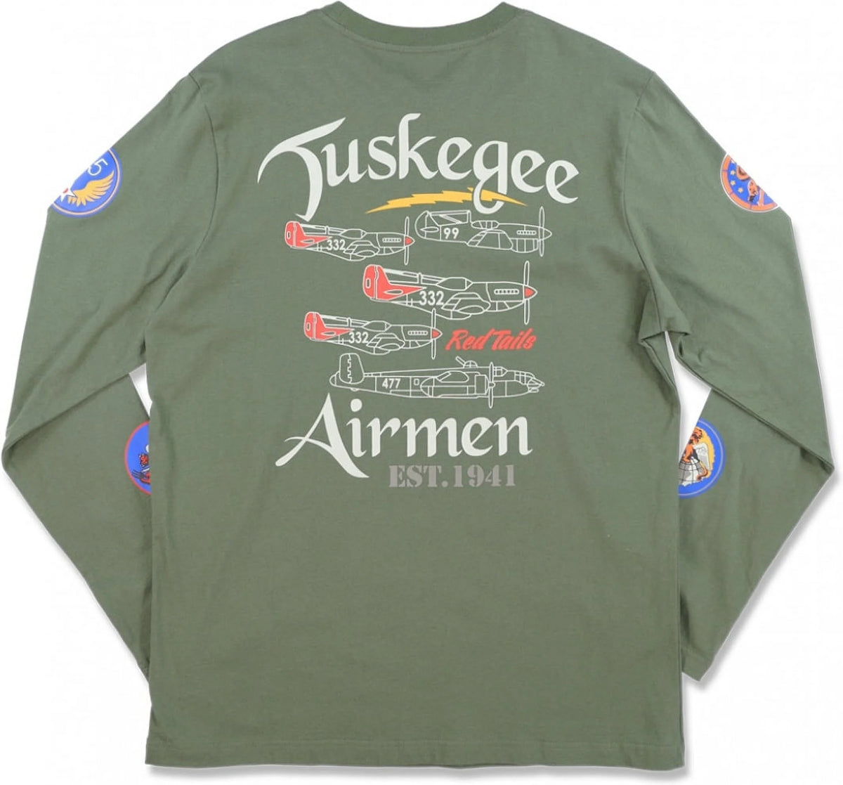 Mens Long Sleeve Tee Green M X253