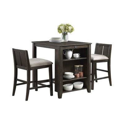 3 Piece Solid Wood Dining Set E118