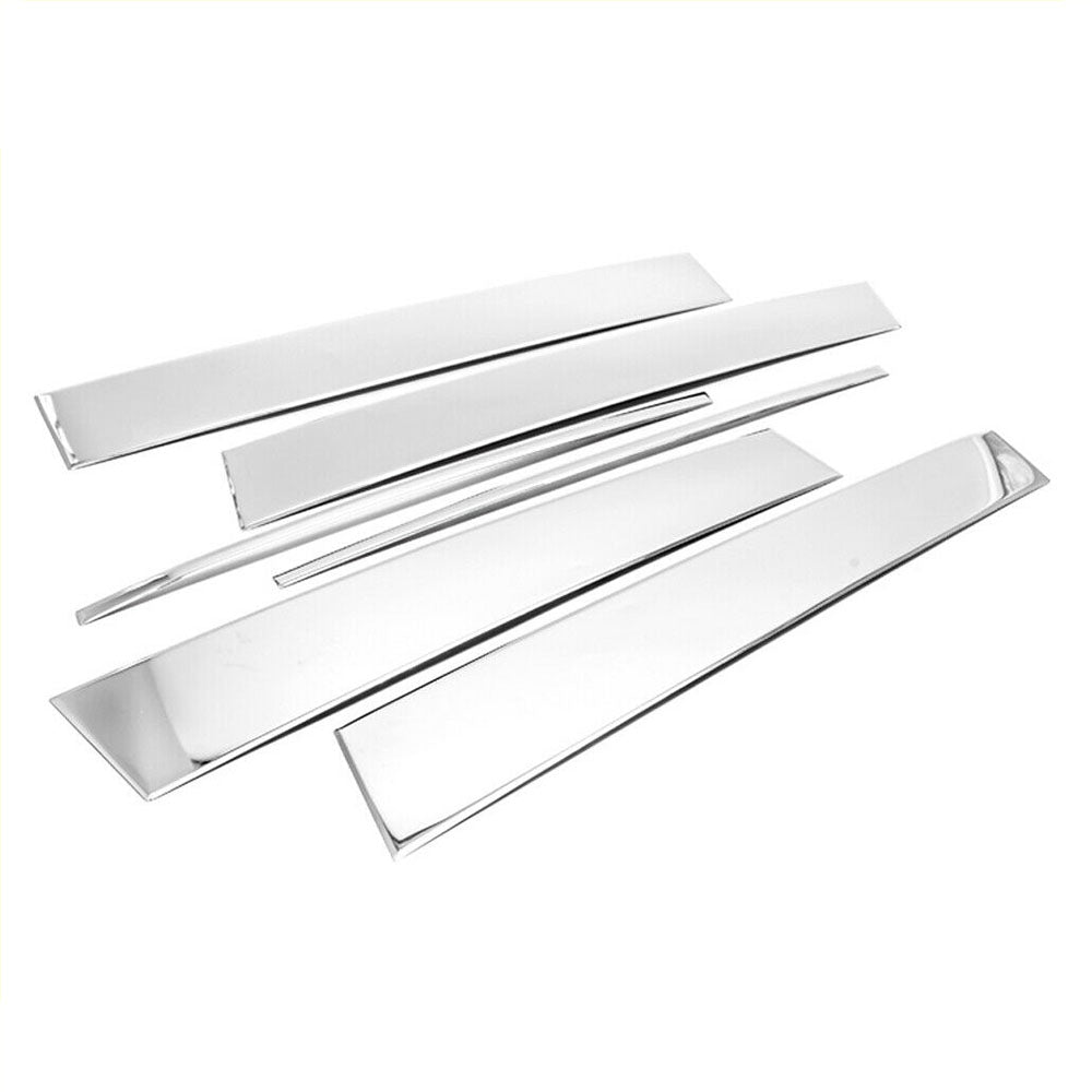 6pcs Chrome Stainless Steel Pillar Post Trims D9542
