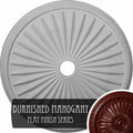 33 1/8x22OD x 3 1/2x22ID x 1 3/8x22P Hand-Painted Brushed Mahogany Ceiling Medallion D46581