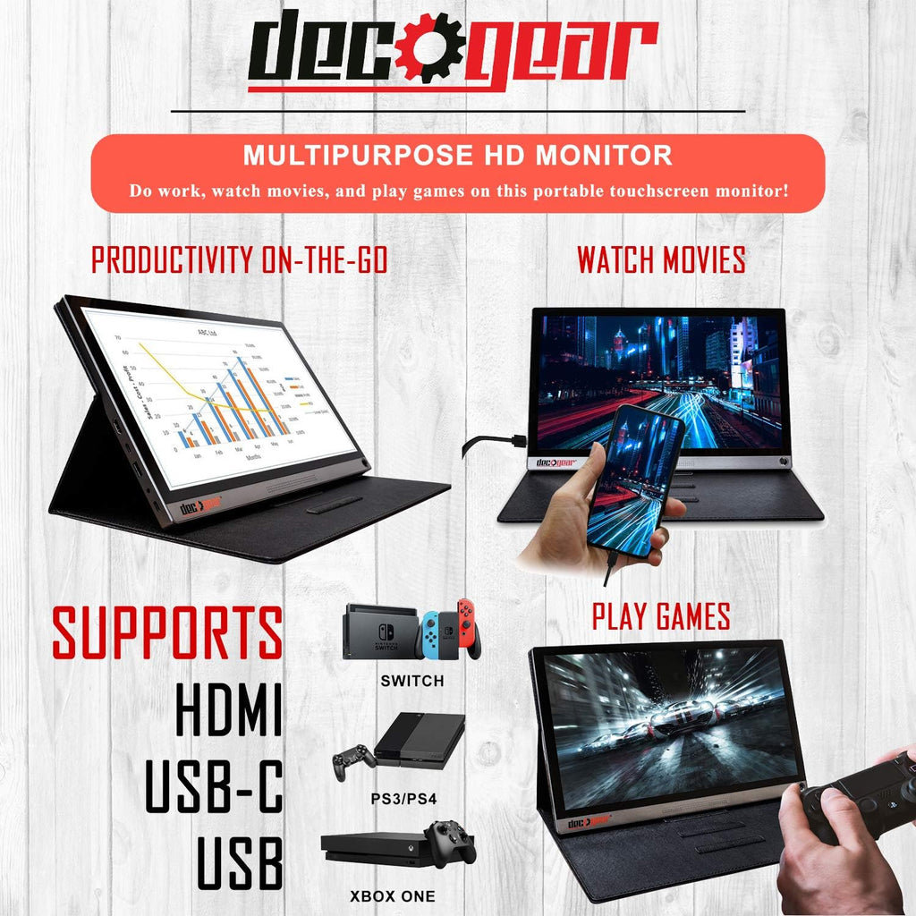 15.6 Portable Monitor 1080p IPS Touchscreen with 10 Point Capacitive Control R74714