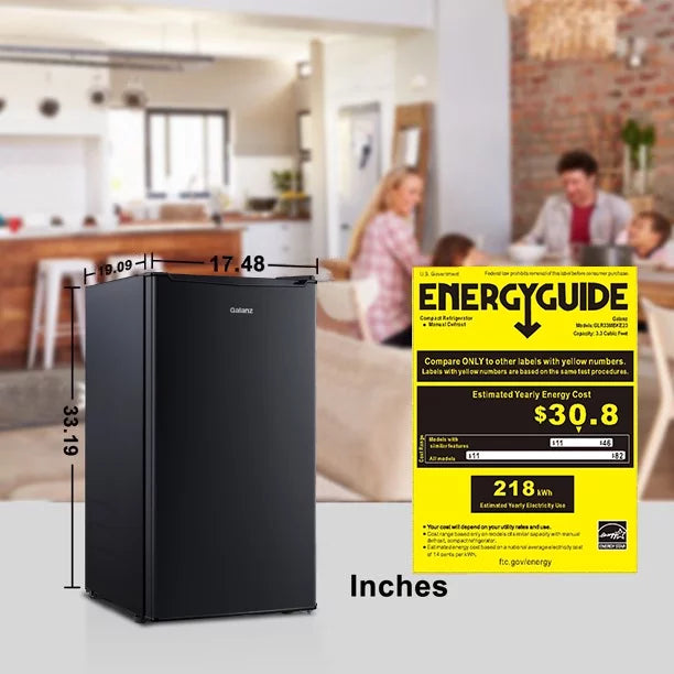 3.3 Cu ft Black Mini Fridge O468035