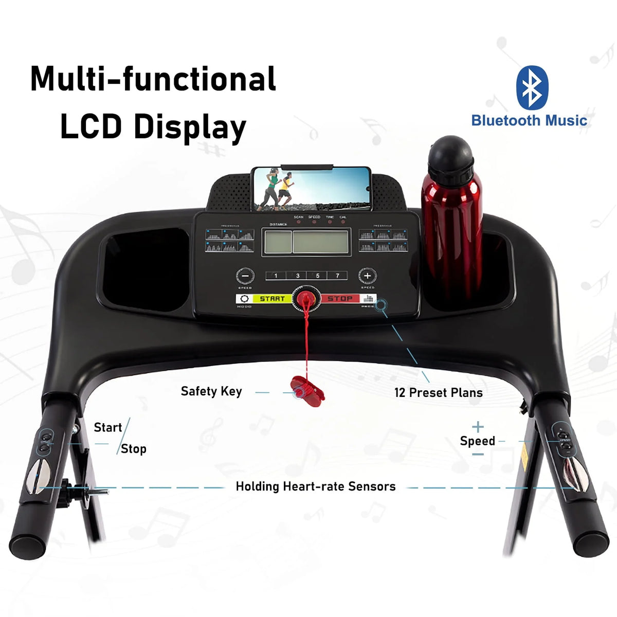 2.5 HP Foldable Treadmill with Incline C905813