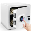 1.8 Cub White Safe Box with Fingerprint and Removable Shelf O98235