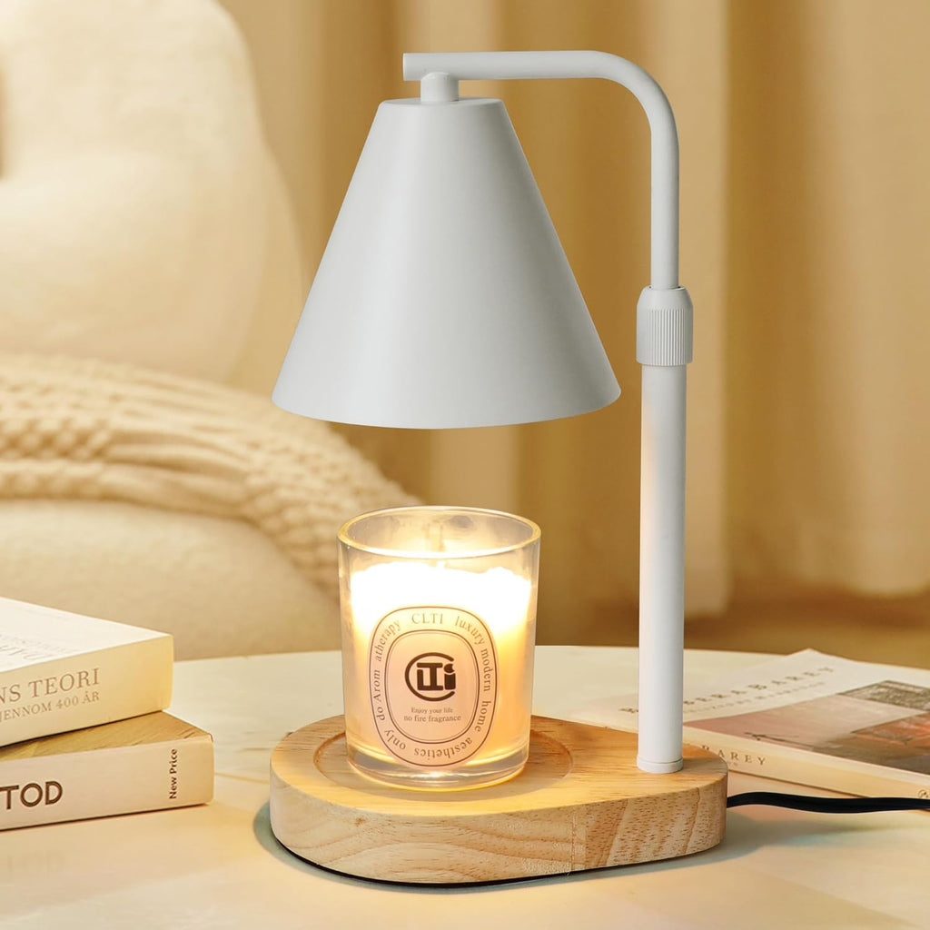 Candle Warmer Lamp with Timer, Adjustable Height Dimmable, 2 Bulbs G903239