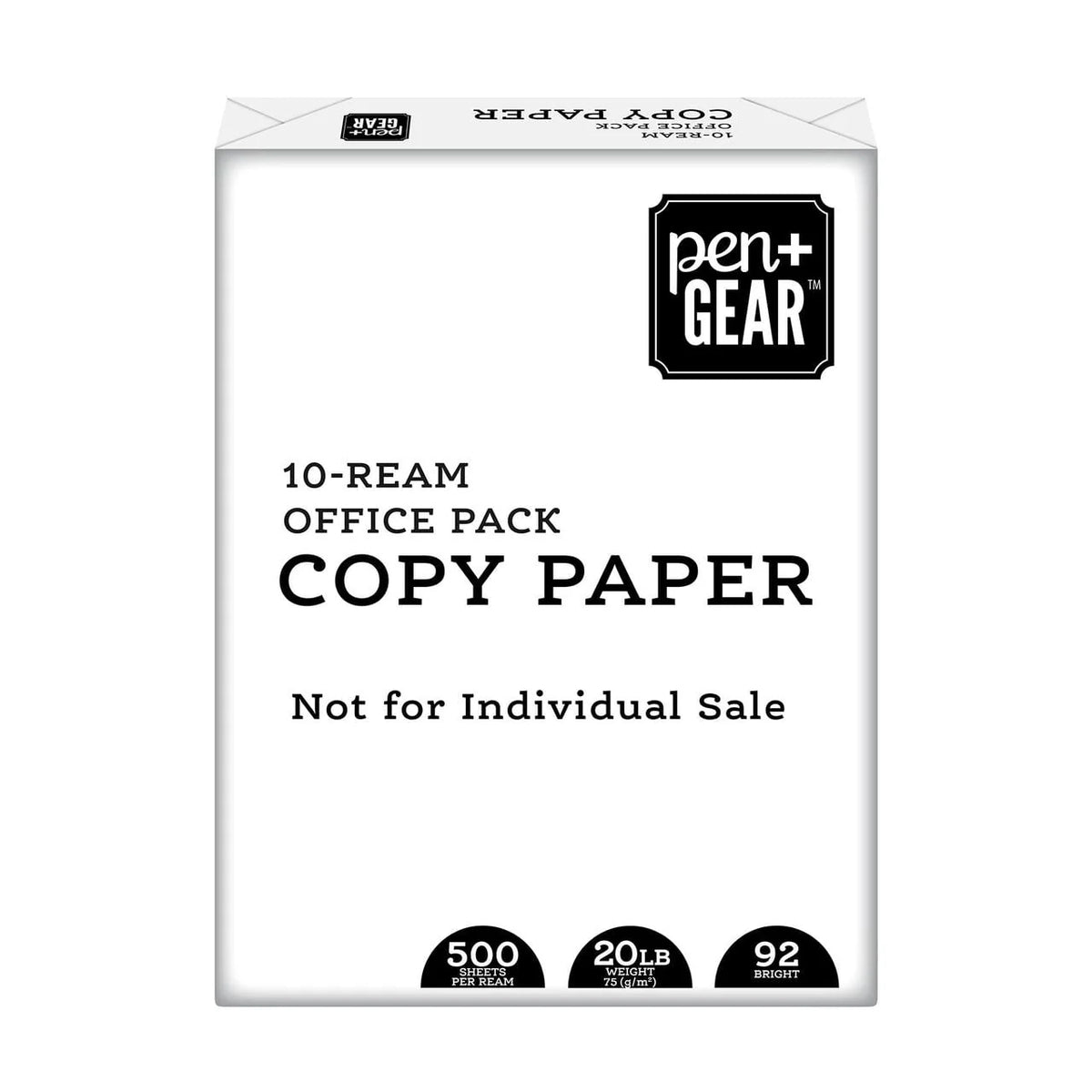 Copy Paper, 8.5 x 11, 92 Bright White, 20 lb., 10 Ream Case (5,000 Sheets) T851
