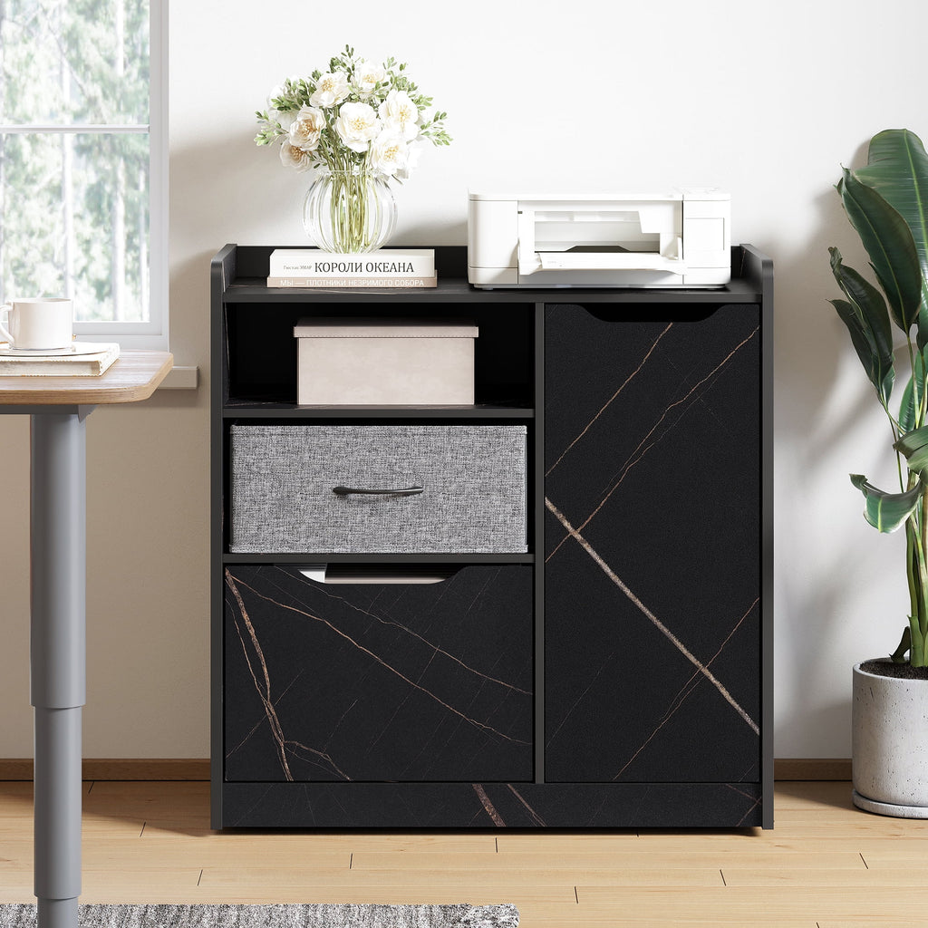 Wood Mobile Printer Stand with Drawer Q72273