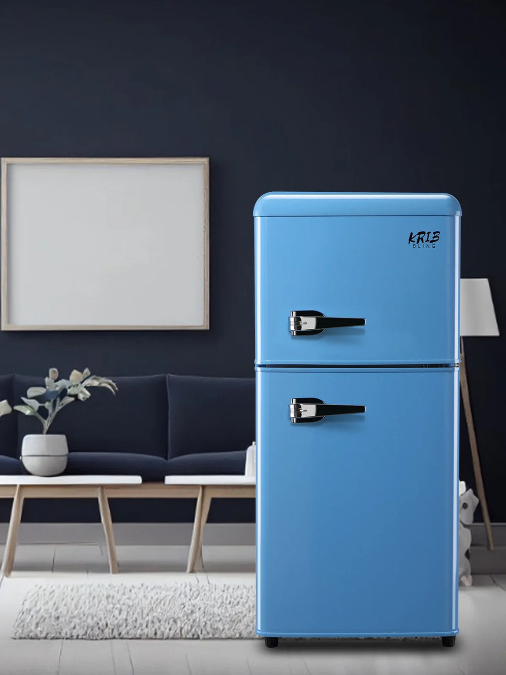 Blue 3.5 Cu.ft Mini Fridge with Freezer G198525