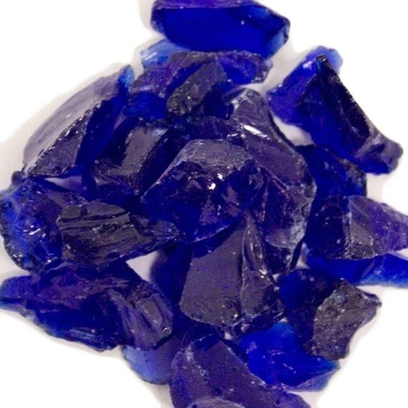 20lbs Recycled Fire Pit Fire Glass in Cobalt Blue J648808