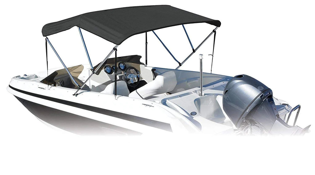 3 Bow Bimini Top Boat Cover 600D Canvas, 1” Aluminum Frame, Storage Boot, 46" H C42053