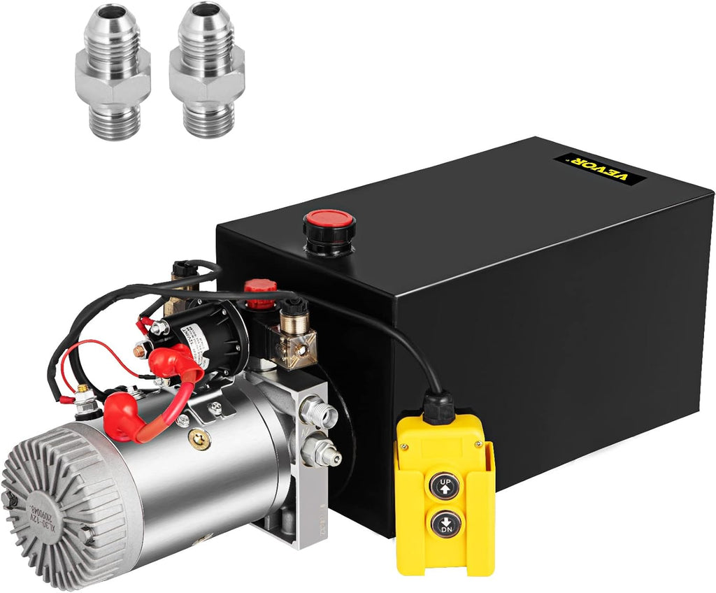12 Quart Hydraulic Power Unit Single Acting with Steel Reservoir D61585