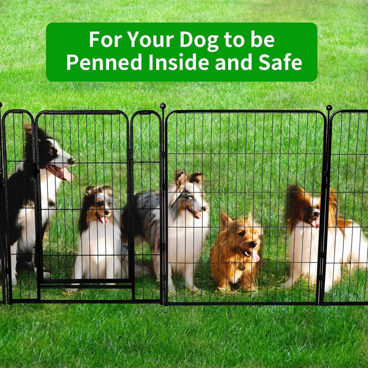 Heavy Duty Anti-Rust Dog Playpen with Doors K123628