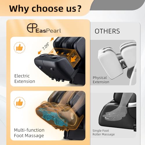 4D Zero Gravity SL Track Shiatsu Massage Chair with Heat O4923