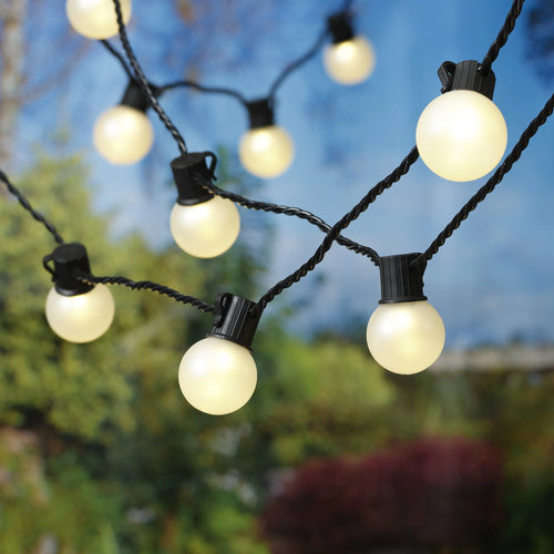20-Count LED Frosted Globe Outdoor String Lights W266