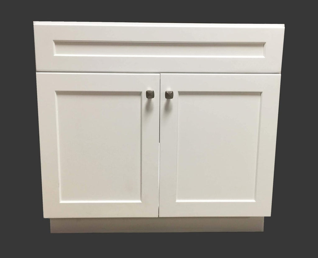 White Shaker Single-sink Bathroom Vanity Base Cabinet 24 Wide x 21 Deep B388