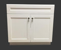 White Shaker Single-sink Bathroom Vanity Base Cabinet 24 Wide x 21 Deep B388