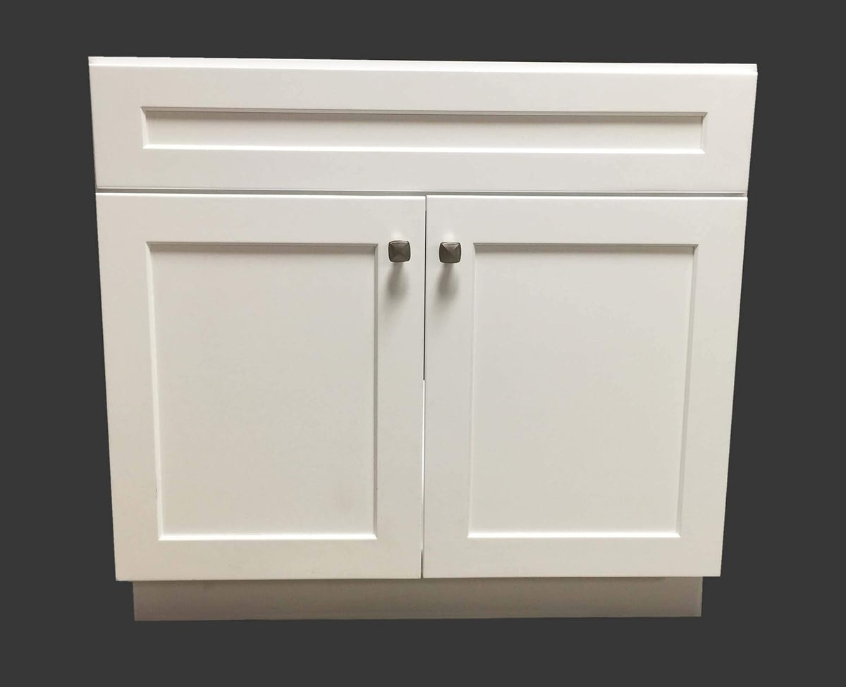 White Shaker Single-sink Bathroom Vanity Base Cabinet 24 Wide x 21 Deep B388
