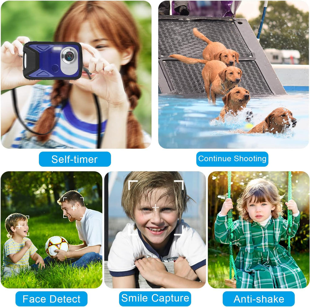 Waterproof 1080P 21MP Digital Camera with 2.8 LCD Screen 8X Zoom A4613