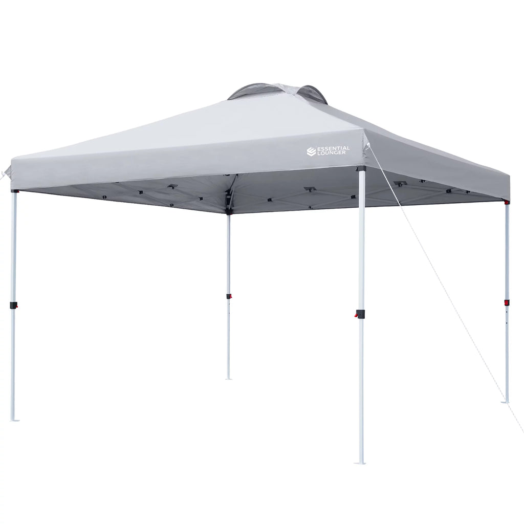 Grey 10x10ft Pop Up Outdoor Canopy Tent with Wheeled Carrying Bag X380