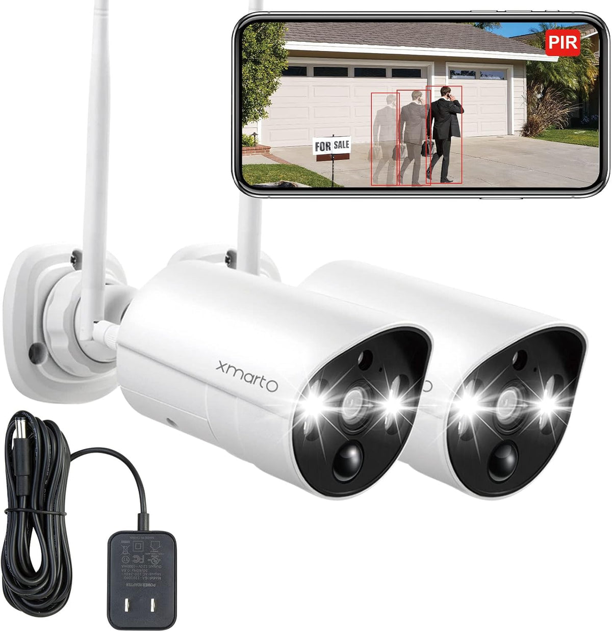 2K HD Wireless Security Camera System with Color Night Vision S27783