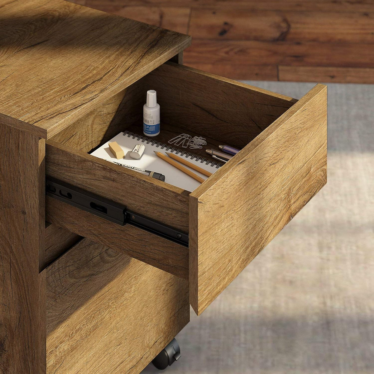 Rustic Brown File Cabinet R255433
