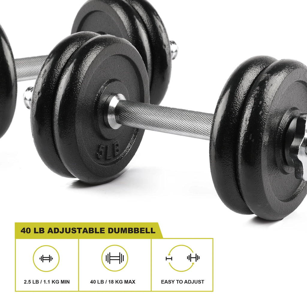 40lb Adjustable Dumbbell Set W26249