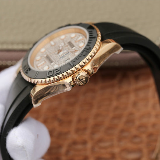 Golden Diamond Dial Rubber Strap 40mm Q9067
