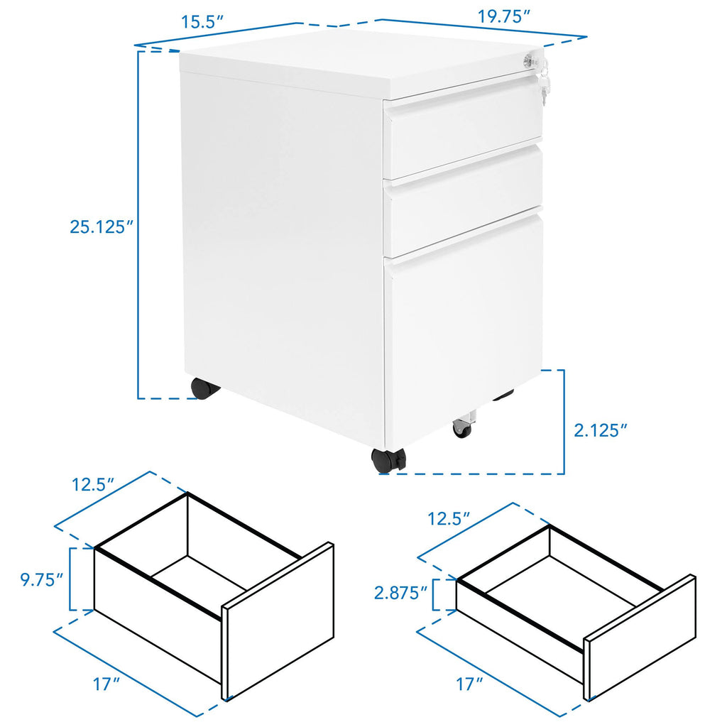Rolling Three Drawer Cabinet N71366