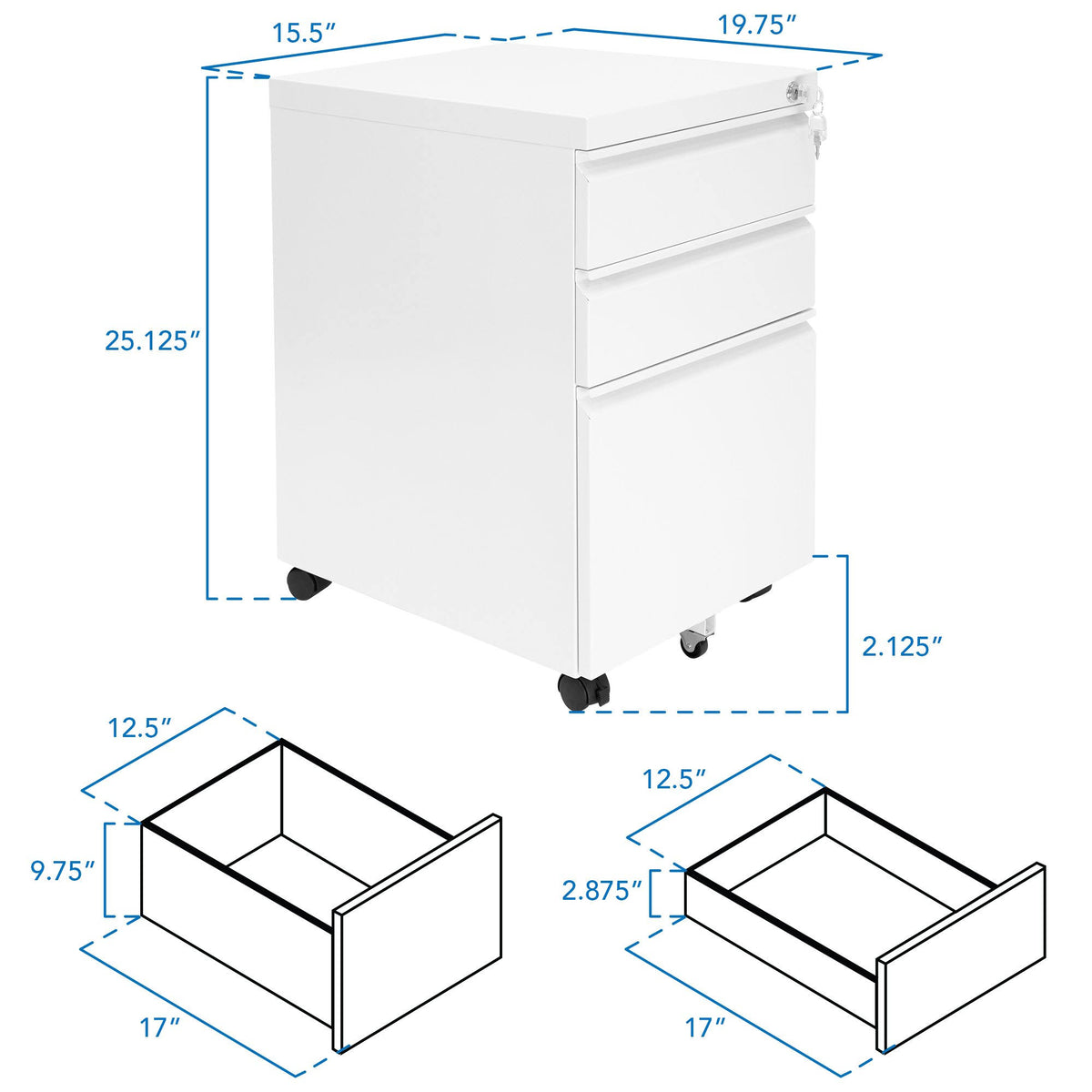 Rolling Three Drawer Cabinet N71366