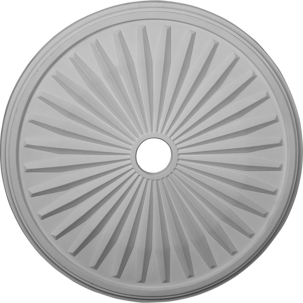 33 1/8x22OD x 3 1/2x22ID x 1 3/8x22P Hand-Painted Brushed Mahogany Ceiling Medallion D46581