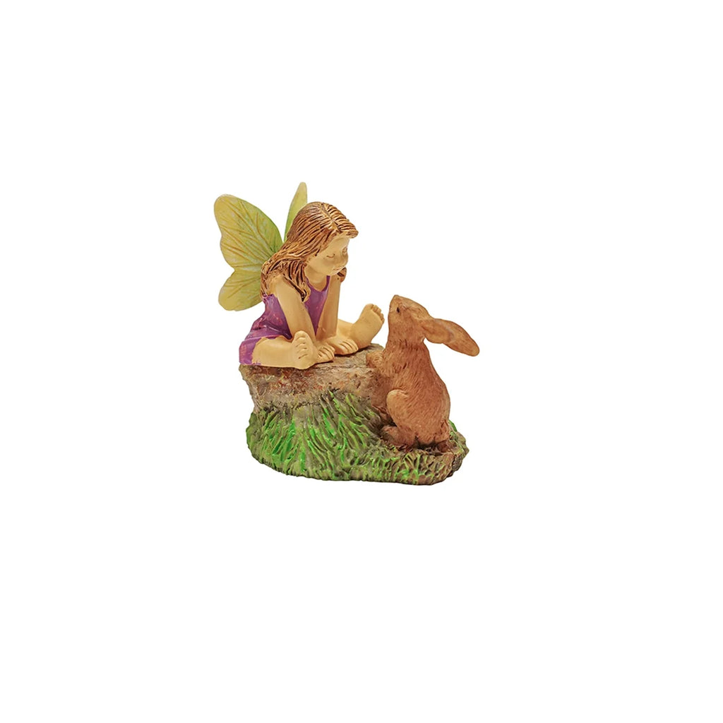 Mini Bunny Rabbit Figurine Garden Decor Statue L498