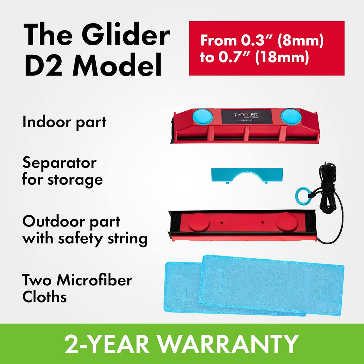 Magnetic Window Cleaner for Double Glazed Windows, Pack of 2 J355