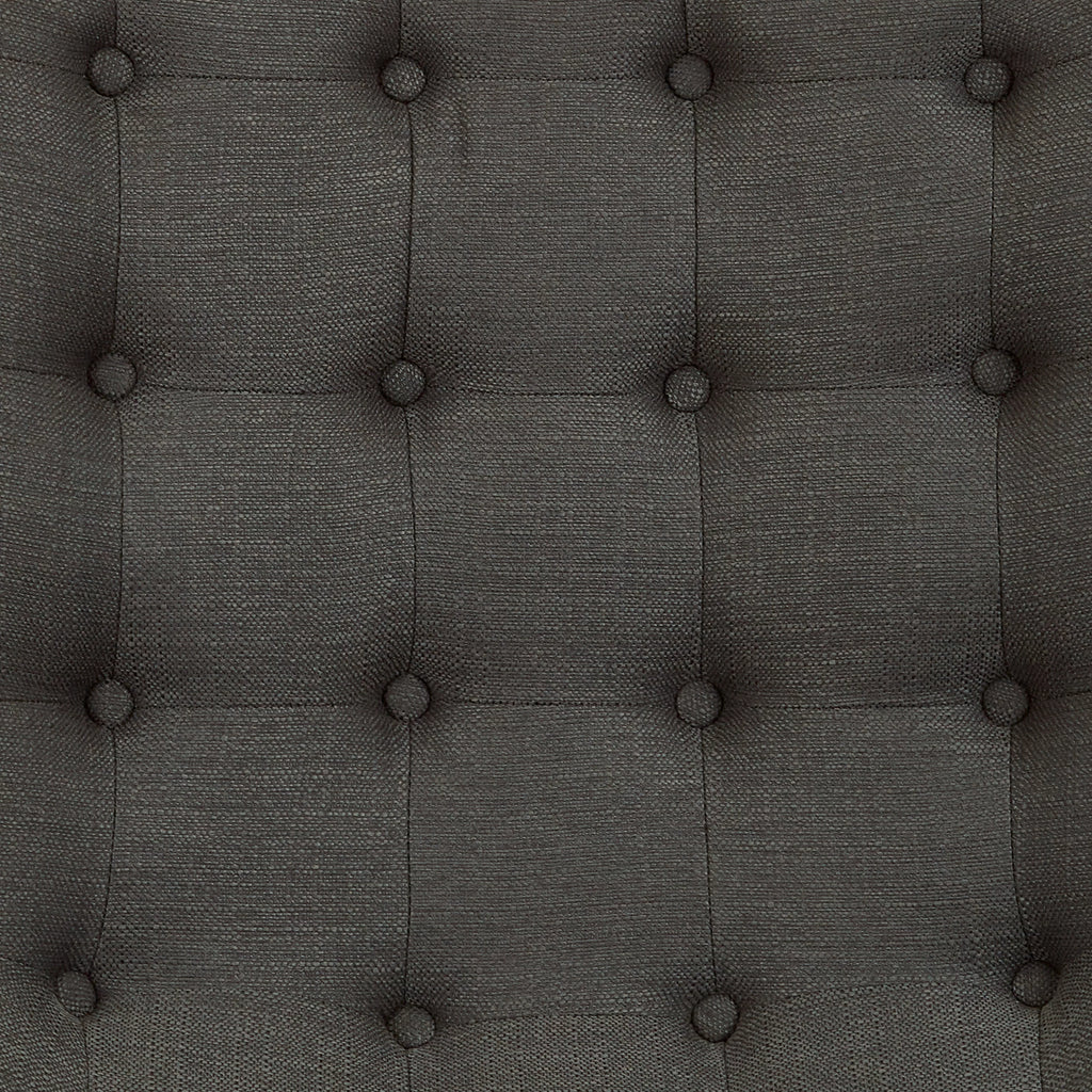 Charcoal Fabric Tufted Chair with Coffee Legs R14714
