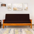 Chocolate Textured Stretchy Washable Box Cushion Futon Slipcover N452