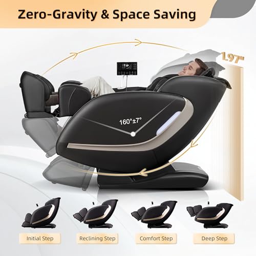 4D Zero Gravity SL Track Shiatsu Massage Chair with Heat O4923