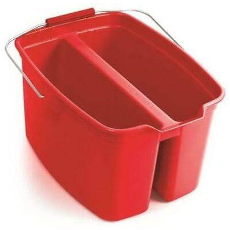 Plastic Double Bucket, 19 Quart Capacity, Red Q1089