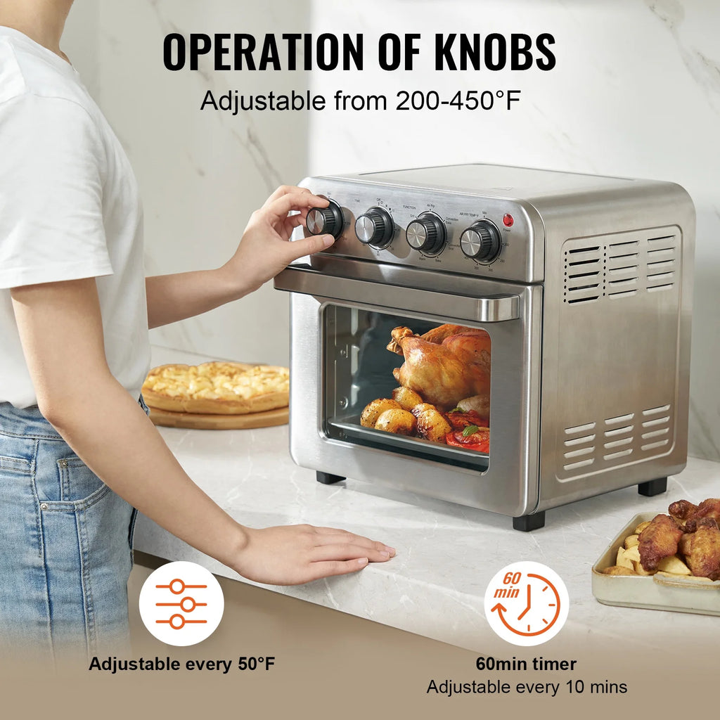 7-IN-1 Air Fryer Toaster Oven 18L Stainless Steel 1700W I950